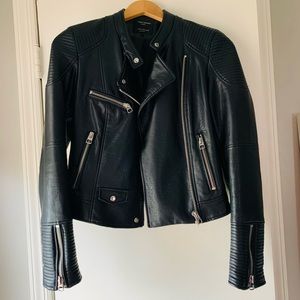 Zara trafaluc faux leather outerwear XS